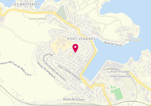 Plan de Accueil de loisirs périscolaire école maternelle de Port-Vendres, Rue Aristide Briand, 66660 Port-Vendres