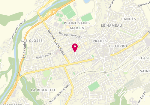 Plan de Accueil de loisirs périscolaire de Prades, Rue du Poids de la Farine, 66500 Prades