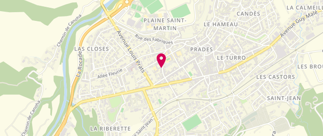 Plan de Accueil de loisirs extrascolaire de Prades, Rue du Poids de la Farine, 66500 Prades