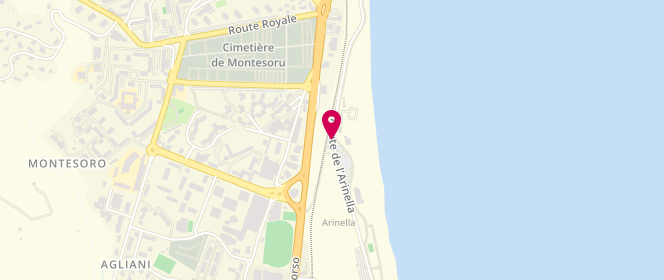 Plan de Centre de loisirs l'Arinella, Plage de l'Arinella, 20600 Bastia