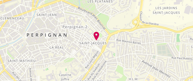 Plan de Centre de loisirs extrascolaire Perpignan Saint Jean, Rue de la Miranda, 66000 Perpignan