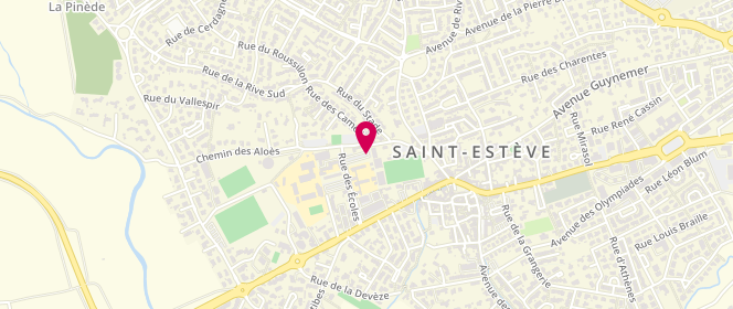 Plan de Accueil de loisirs Mercredi de Saint Estève, Place du Mas Carbasse, 66240 Saint-Estève