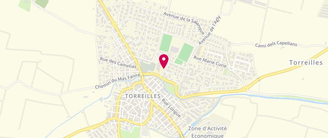 Plan de Point Information Jeunes de Torreilles, Rue Alphonse Daudet, 66440 Torreilles