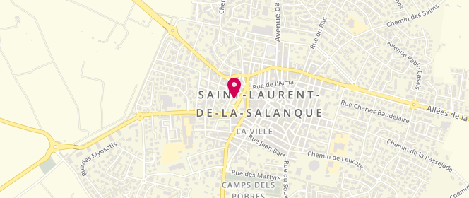 Plan de Accueil de loisirs périscolaire saint Laurent de la Salanque, 2 Avenue Urbain Paret, 66250 Saint-Laurent-de-la-Salanque