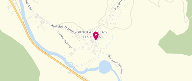 Plan de Accueil de loisirs Ornolac-Ussat Les Bains, Ecole - Rue de la Mairie, 09400 Ornolac-Ussat-les-Bains