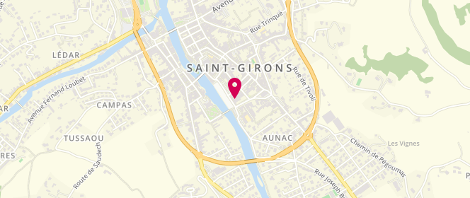 Plan de Espace Jeunesse saint Gironnais, Gymnase Buffelan Avenue Aristide Bergès, 09200 Saint-Girons