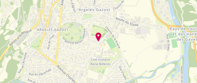 Plan de Alae- Centre de Loisirs périscolaire Jean Bourdette, 14 Avenue Montjoie, 65400 Argelès-Gazost