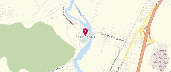 Plan de Accueil de loisirs périscolaire de Crampagna, 3 Route des Fours, 09120 Crampagna