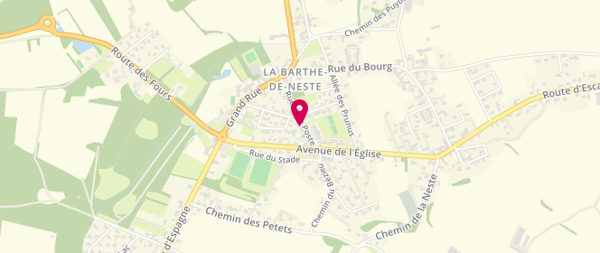 Plan de Accueil de loisirs De La Barthe De Neste, 14 Rue de la Poste, 65250 La Barthe-de-Neste