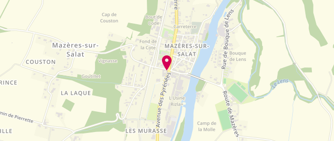 Plan de Accueil de loisirs Mazères sur Salat, Rue Mairie de Mazeres Sur Salat, 31260 Mazères-sur-Salat