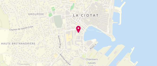 Plan de Esc Commune la Ciotat - la Garde Pourcelly, Chemin des Calanques - Avenue du Mugel, 13600 La Ciotat