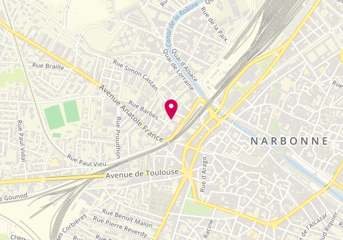 Plan de Accueil de loisirs Narbonne Anatole, 12 Place Bara, 11100 Narbonne