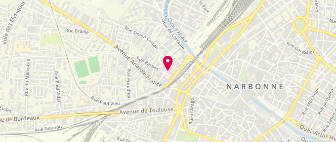 Plan de Accueil de loisirs Narbonne Anatole, 12 Place Bara, 11100 Narbonne