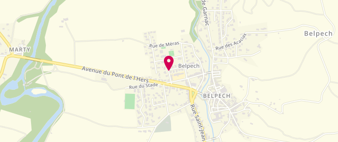 Plan de Accueil de loisirs Belpech, Rue des Fleurs, 11420 Belpech