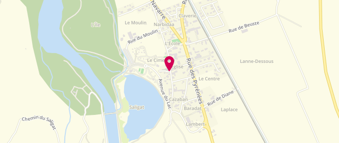 Plan de Centre de loisirs Associé À L'ecole : Clae, 18 Rue de l'Estibette, 64800 Baudreix