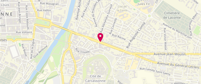 Plan de Accueil de loisirs Carcassonne Roseraie Ados, 25 Avenue du Général Leclerc, 11000 Carcassonne
