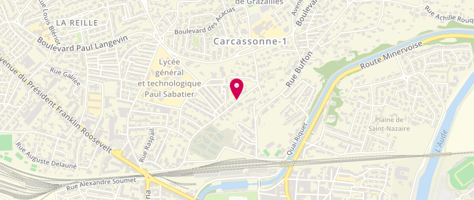 Plan de Accueil de loisirs Carcassonne Berthelot Maternelle, 37 Rue Frédéric Soulié, 11000 Carcassonne