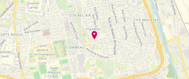 Plan de Accueil de loisirs Ormeau Figarol, 1 Rue Tristan Derême, 65000 Tarbes