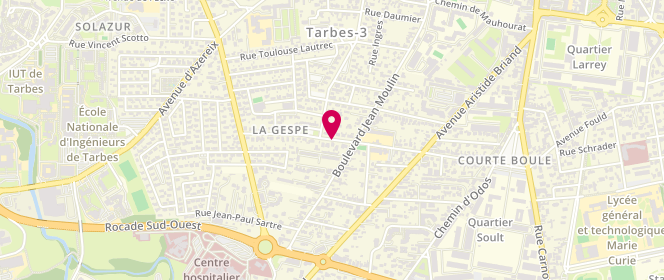 Plan de Accueil de loisirs Jean Moulin, Rue Henri Duparc, 65000 Tarbes