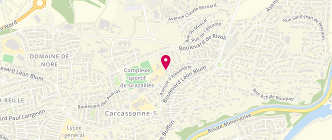 Plan de Accueil de loisirs Carcassonne Giono Maternelle, 4 Impasse de Rivoli, 11000 Carcassonne