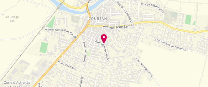 Plan de Accueil de loisirs Coursan Jeanne Miquel, 5 Avenue Jean Moulin, 11110 Coursan