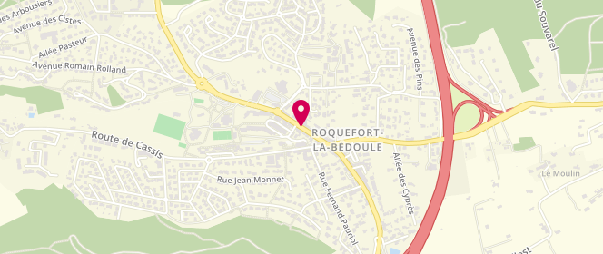 Plan de Esc Commune Roquefort La Bedoule - Ecole J.curie, Avenue Fernand Balducci, 13830 Roquefort-la-Bédoule
