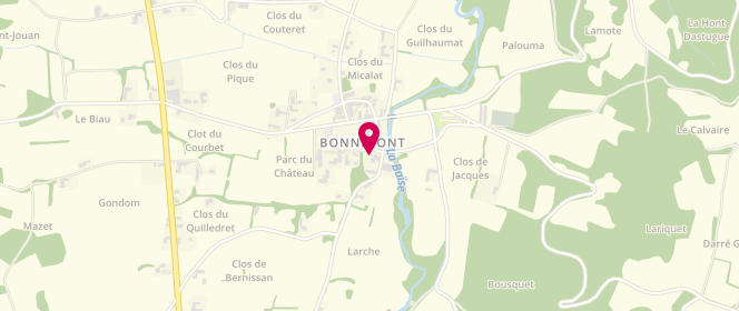 Plan de Alae- Bonnefont, 31 Place Place de la Mairie, 65220 Bonnefont