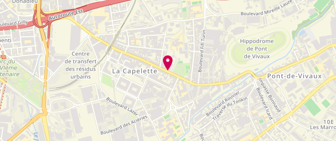 Plan de Aj Cs la Capelette 13010 - Acm, 221 Avenue de la Capelette, 13010 Marseille