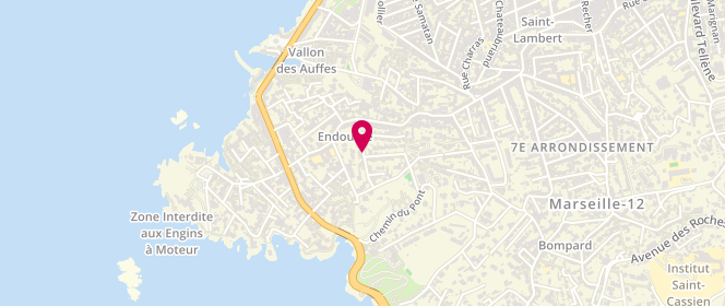 Plan de Esc Endoume 13007 - Bensa, 22 Boulevard Bensa, 13007 Marseille