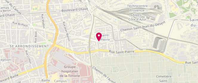 Plan de Merc Mairie 3Eme Secteur 13005 - Acm Jeanne D'arc, 126 Boulevard Jeanne d'Arc, 13005 Marseille