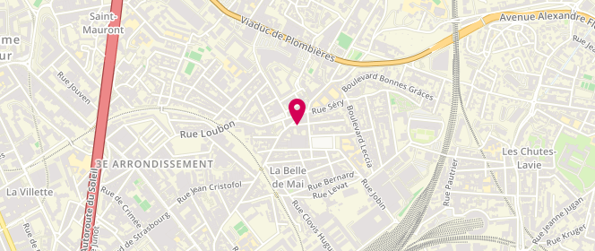 Plan de 13-Aj-Llm-13003 - Cs Belle de Mai Ados, 6 Boulevard Boyer, 13003 Marseille