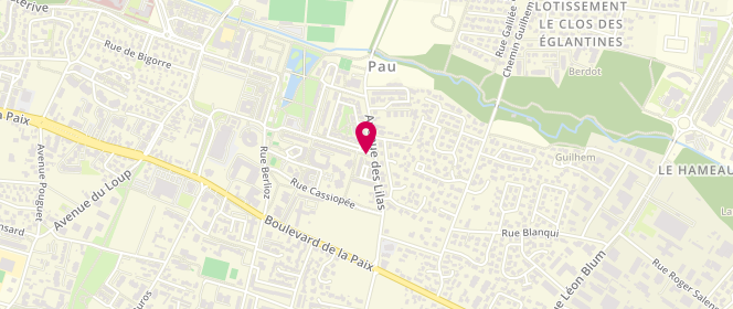 Plan de Centre social du Hameau - Mairie de Pau, 1 Rue Monseigneur Campo, 64000 Pau