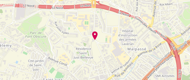 Plan de Ado Malpasse - Centre Social de Malpasse, 7 Avenue Saint Paul, 13013 Marseille