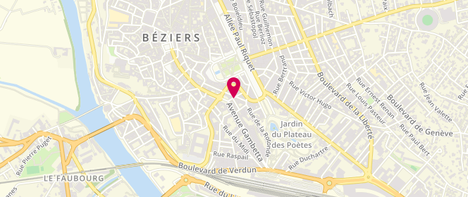 Plan de Accueil de loisirs extrascolaire Mixte la Clau Besierenca à Béziers, 7 Rue Rouget de l'Isle, 34500 Béziers