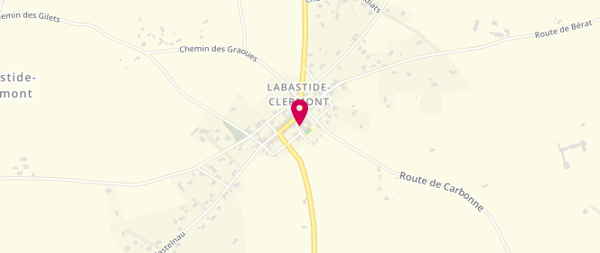 Plan de Centre de loisirs Labatide Clermont, 3 Rue Benjamin Lavaur, 31370 Labastide-Clermont