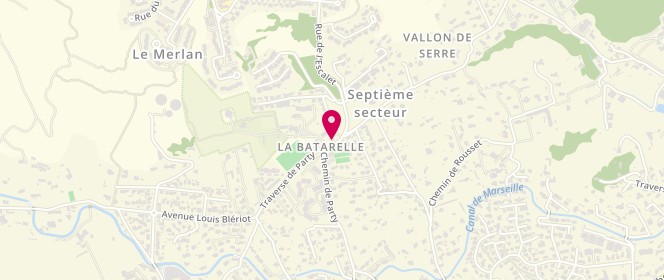 Plan de Mercredi Mairie 7eme Secteur 13013 - la Batarelle, 1 Chemin des Grives, 13013 Marseille