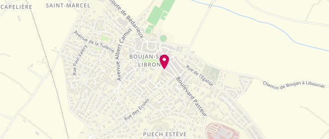 Plan de Accueil de loisirs extrascolaire Primaire de Boujan sur Libron, 12 Rue de la Mairie, 34760 Boujan-sur-Libron