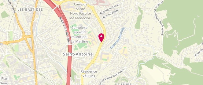 Plan de Merc Cs la Martine 13015, Boulevard du Bosphore, 13015 Marseille