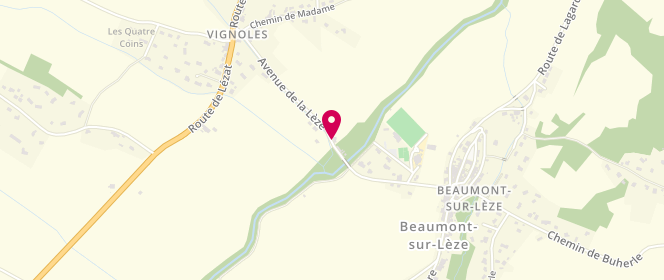 Plan de Centre de loisirs De Beaumont Sur Lèze, Avenue de la Lèze, 31870 Beaumont-sur-Lèze