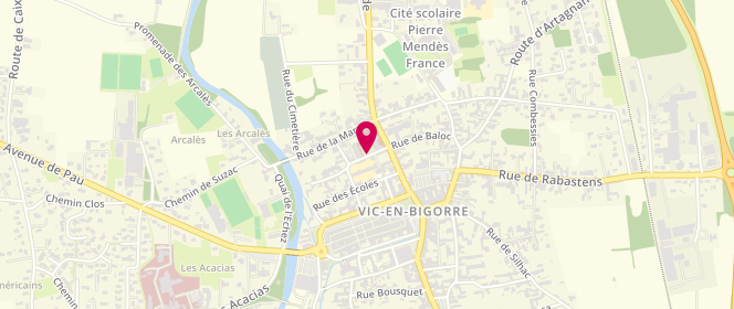 Plan de Accueil de loisirs Vic En Bigorre, Rue Pierre Trouillié, 65500 Vic-en-Bigorre