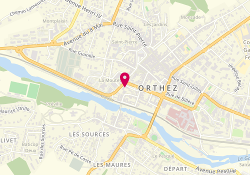 Plan de Centre Socioculturel d'Orthez, 2 Rue Pierre Lasserre, 64300 Orthez