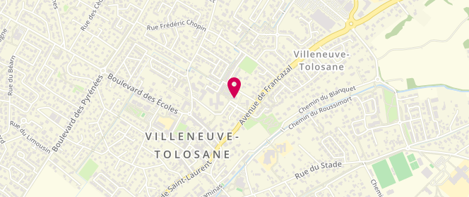 Plan de Accueil de loisirs périscolaire Villeneuve Tolosane, Place du Majorat, 31270 Villeneuve-Tolosane