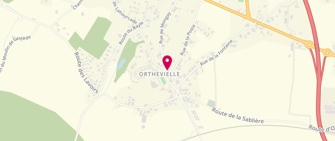Plan de Accueil de loisirs périscolaire D'orthevielle, 6 Place Montgaillard, 40300 Orthevielle