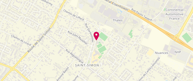 Plan de Centre de loisirs Saint Simon, 10 Chemin Liffard, 31100 Toulouse