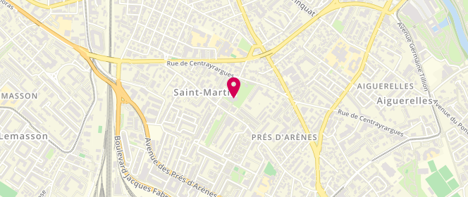 Plan de Accueil de loisirs Ados Maison Pour Tous L' Escoutaire, 67 Rue des Razeteurs, 34070 Montpellier
