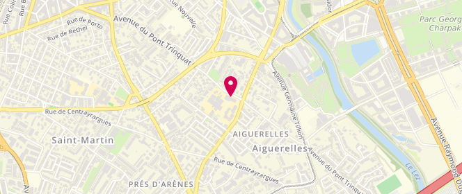 Plan de Accueil de loisirs Mixte Les Aiguerelles, 686 Avenue du Pont Trinquat, 34000 Montpellier