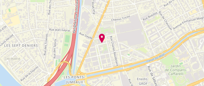 Plan de Accueil de loisirs Maternel Ponts Jumeaux, 1 Rue Docquiert, 31000 Toulouse