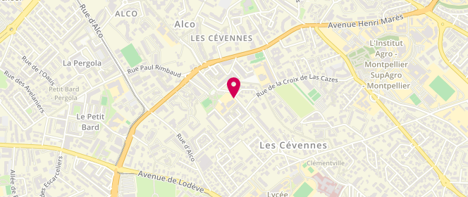 Plan de ALP Mixte Baudelaire Kipling, 311 Avenue Saint Clément, 34000 Montpellier