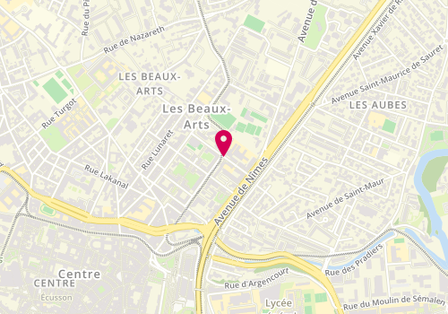Plan de Accueil de loisirs Mixte J. Verne, 127 Rue Yehudi Menuhin, 34000 Montpellier