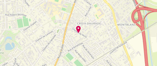 Plan de Accueil de loisirs extrascolaire Mjc Croix Daurade, 141 Chemin Nicol, 31200 Toulouse